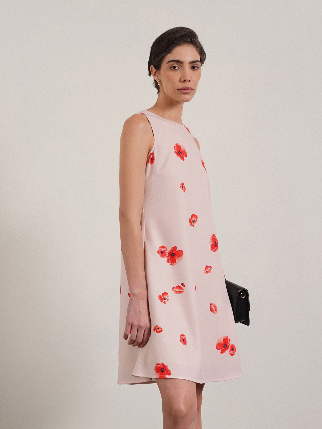 Floral A-Line Dress - Off White