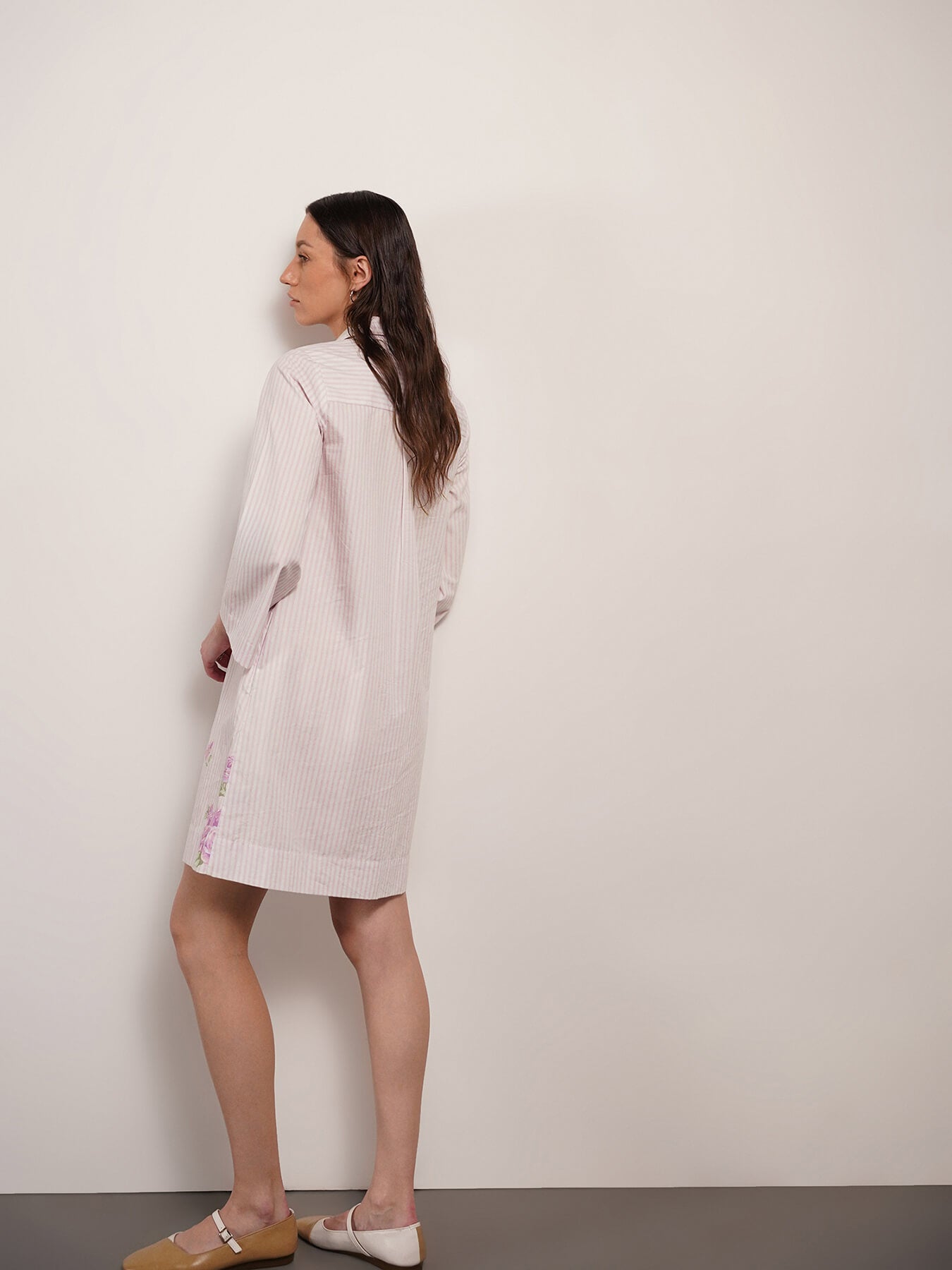 Pure Cotton Floral Dress - Lavender
