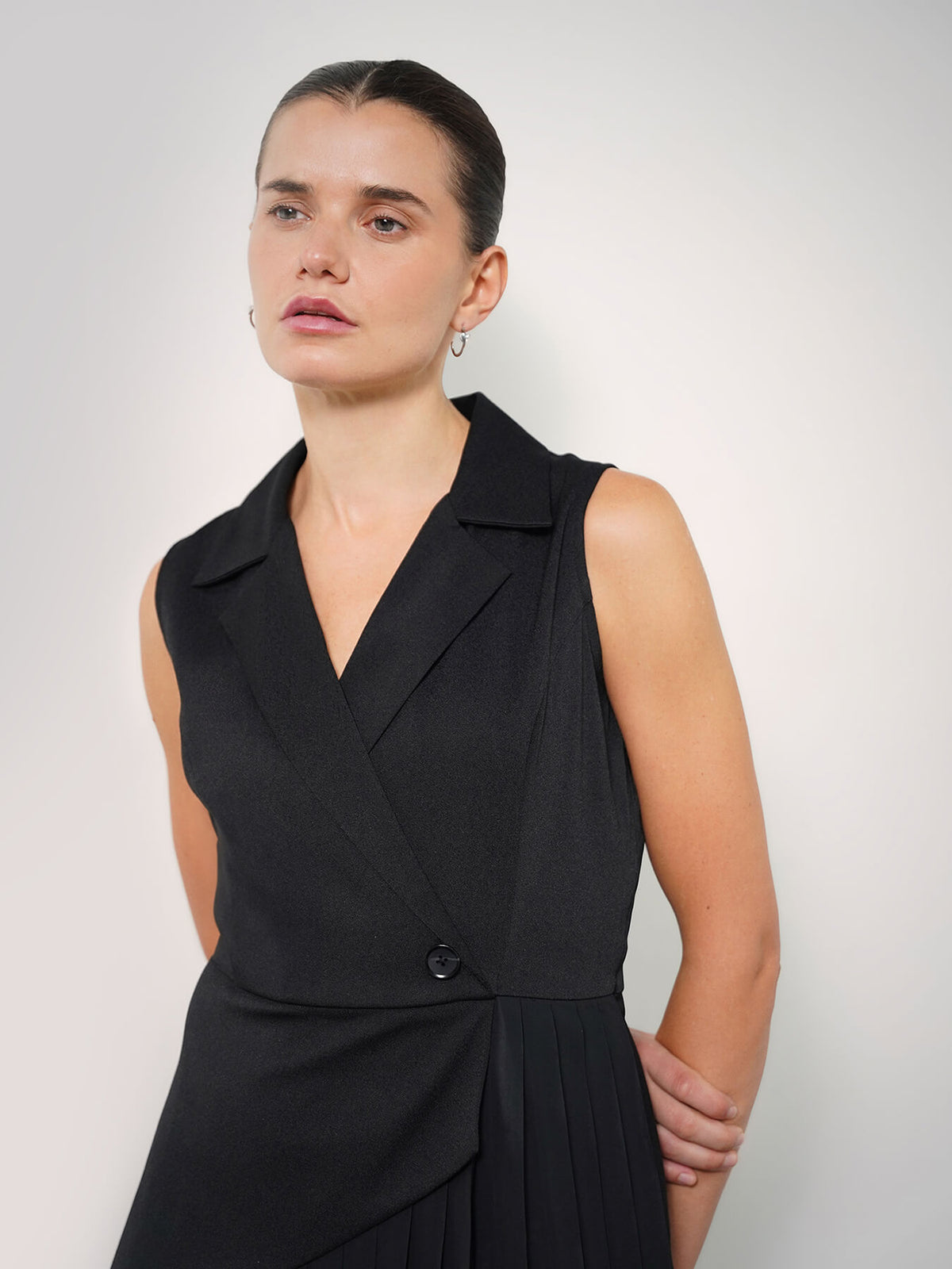 Fit & Flare Midi Dress - Black
