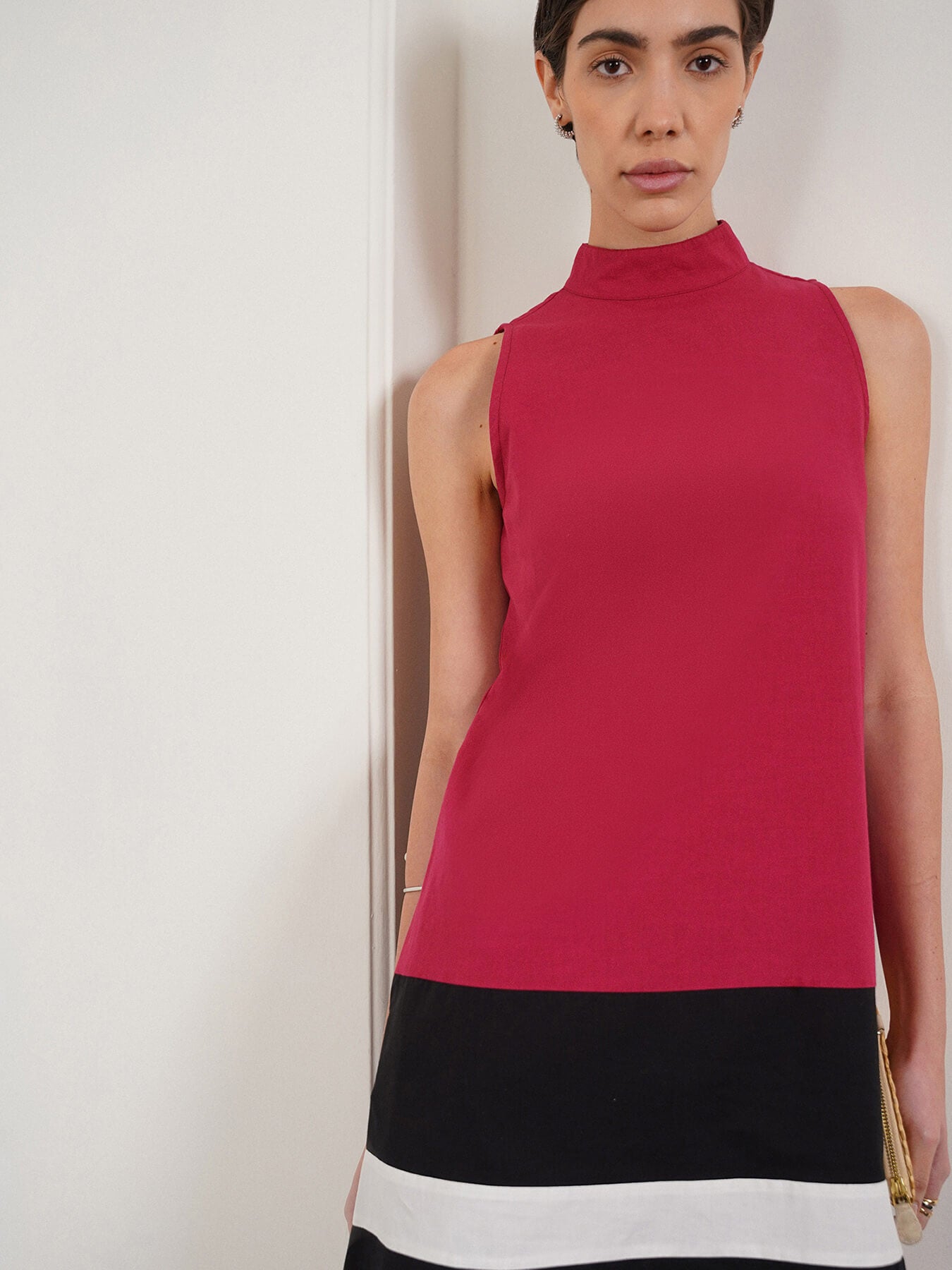 Cotton Shift Dress - Pink