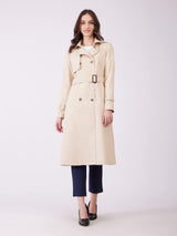 Double Breasted Trench Coat - Beige