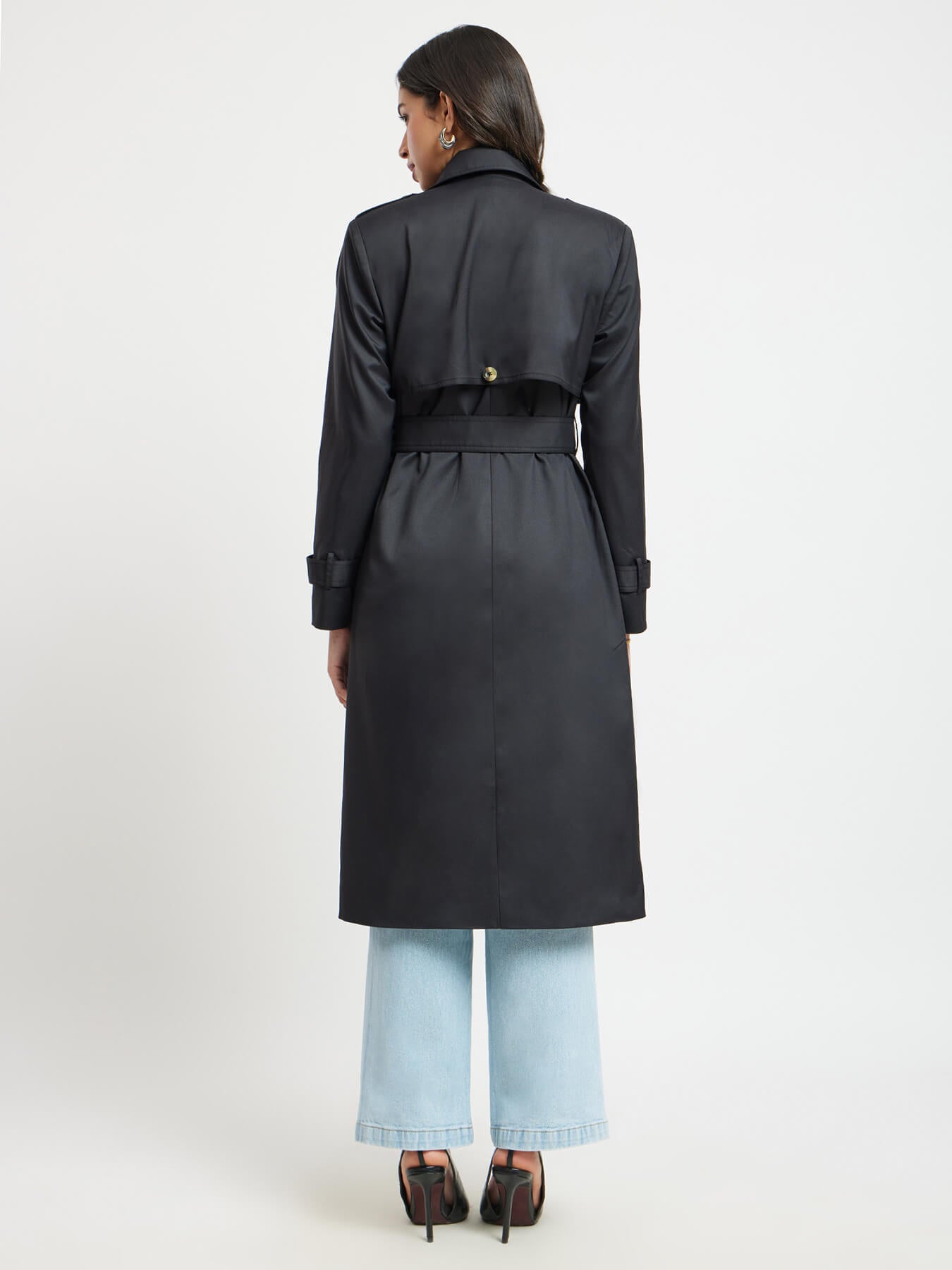 Double Breasted Trench - Black