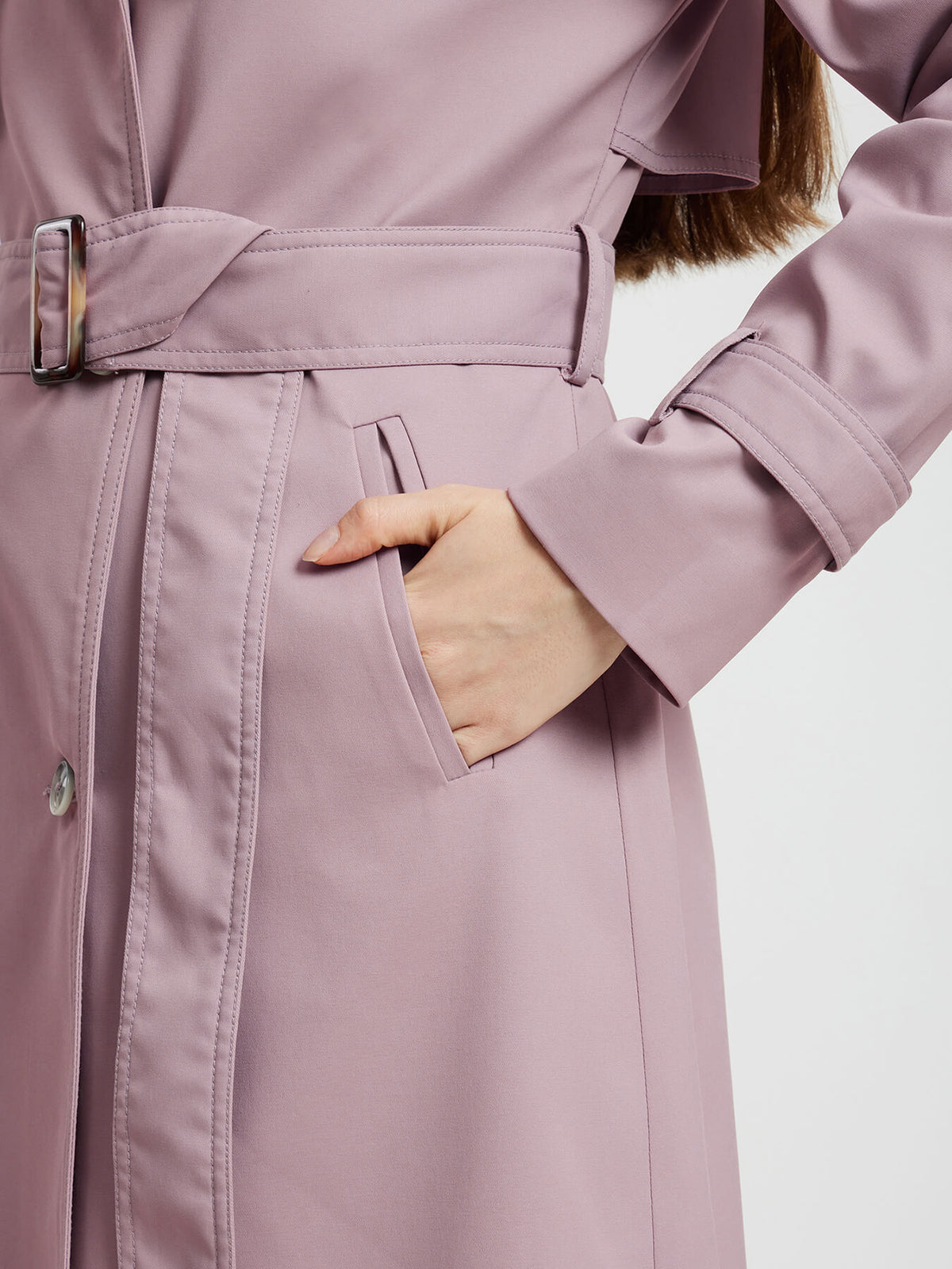 Double Breasted Trench - Lilac