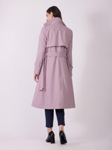 Double Breasted Trench Coat - Lilac