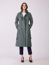 Double Breasted Trench Coat - Khaki