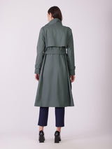 Double Breasted Trench Coat - Khaki