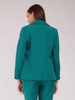 Single Breasted Blazer - Teal