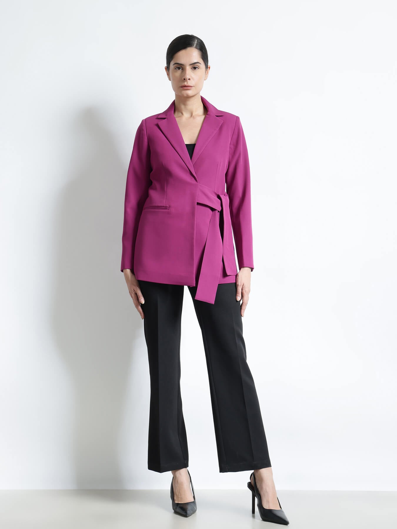 Double Breasted Blazer - Purple
