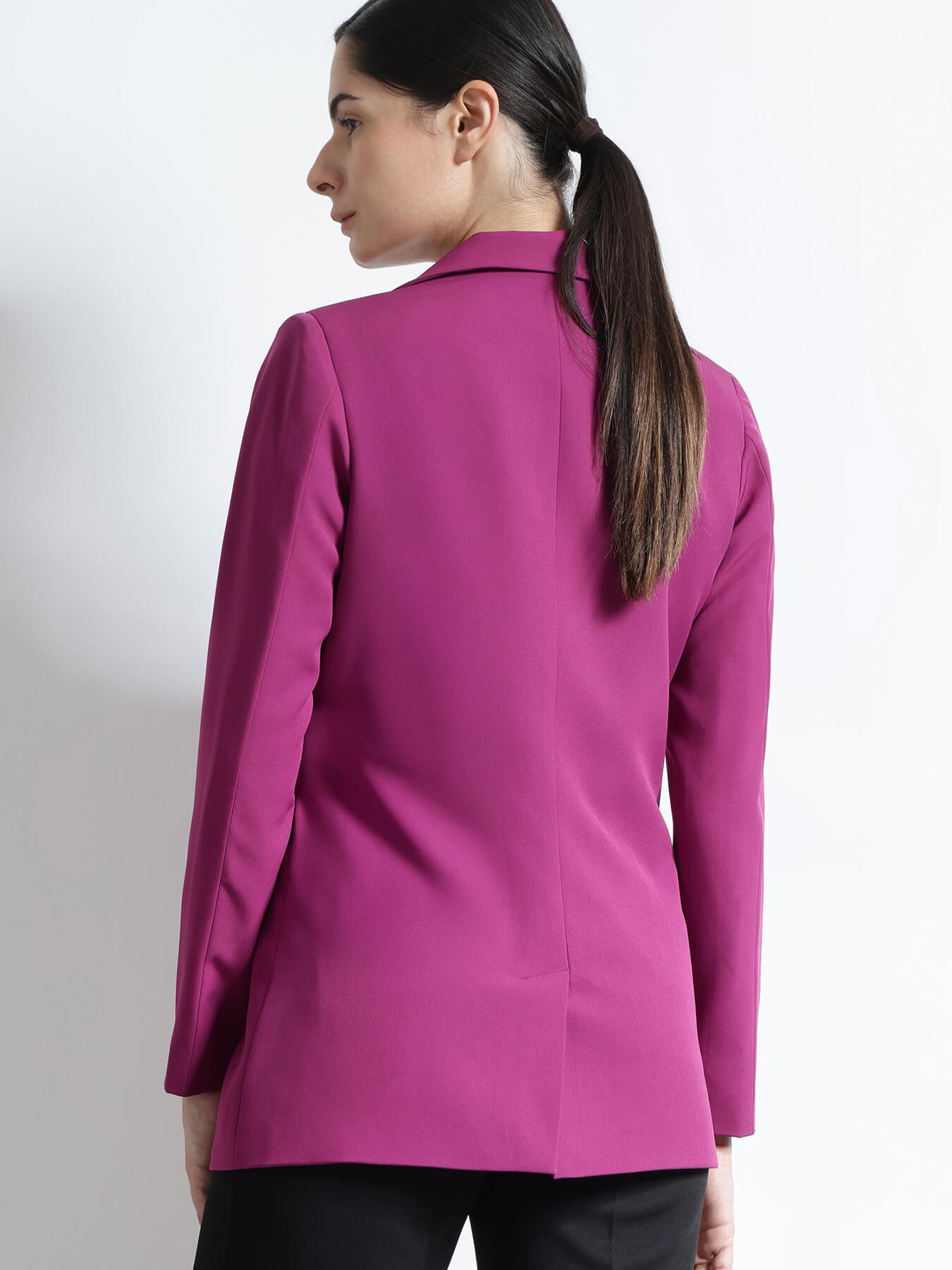 Double Breasted Blazer - Purple
