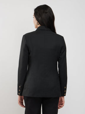 Double Breasted Blazer - Black