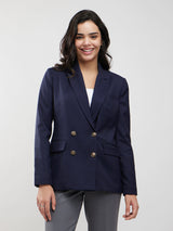 Double Breasted Blazer - Navy