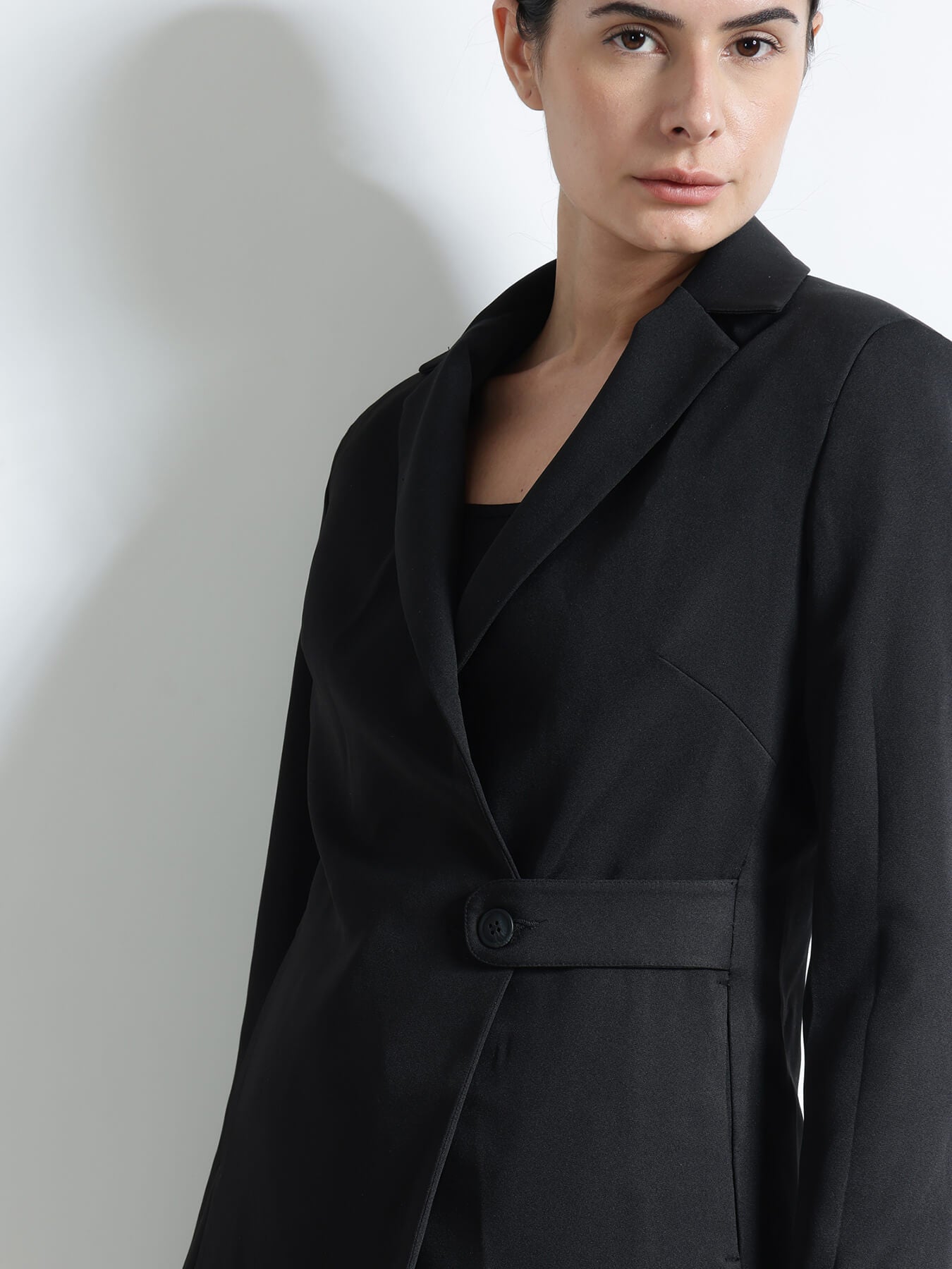 Single Breasted Blazer - Black