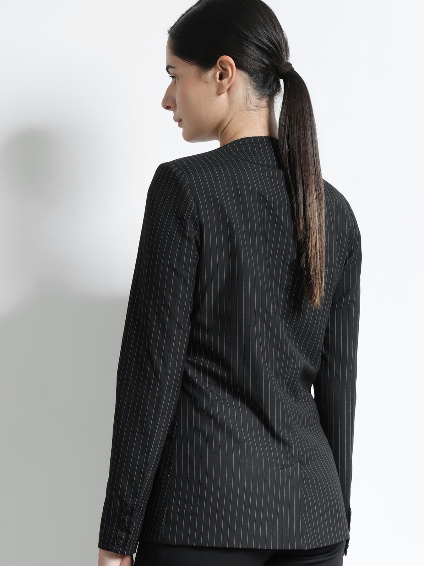 Single Breasted Blazer -  Black