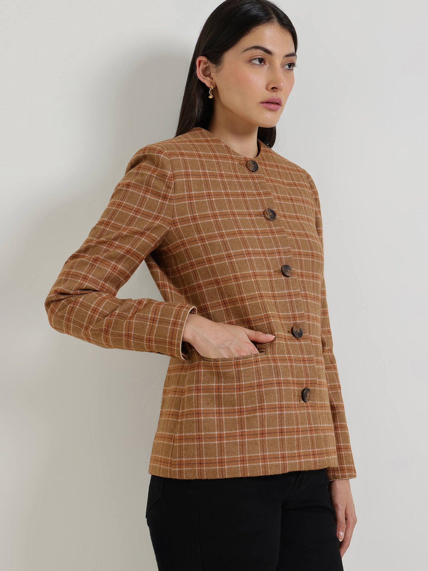 Tweed Jacket - Brown