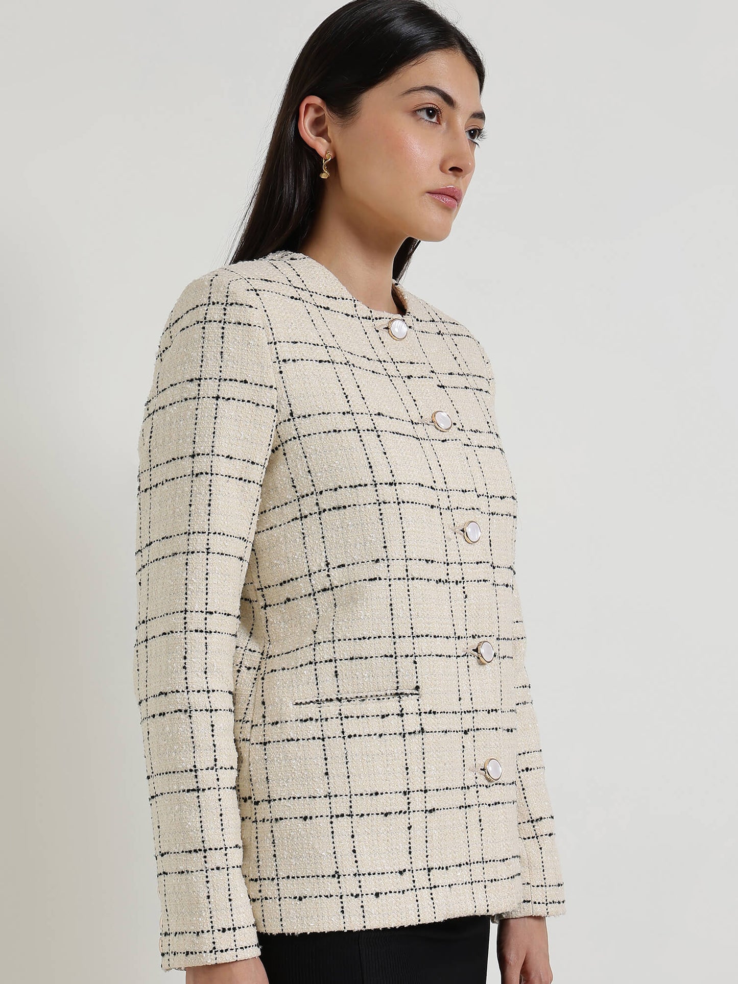 Tweed Jacket - Off White