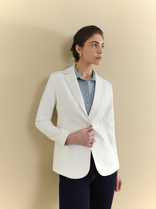 Lapel Collar Jacket - Off White