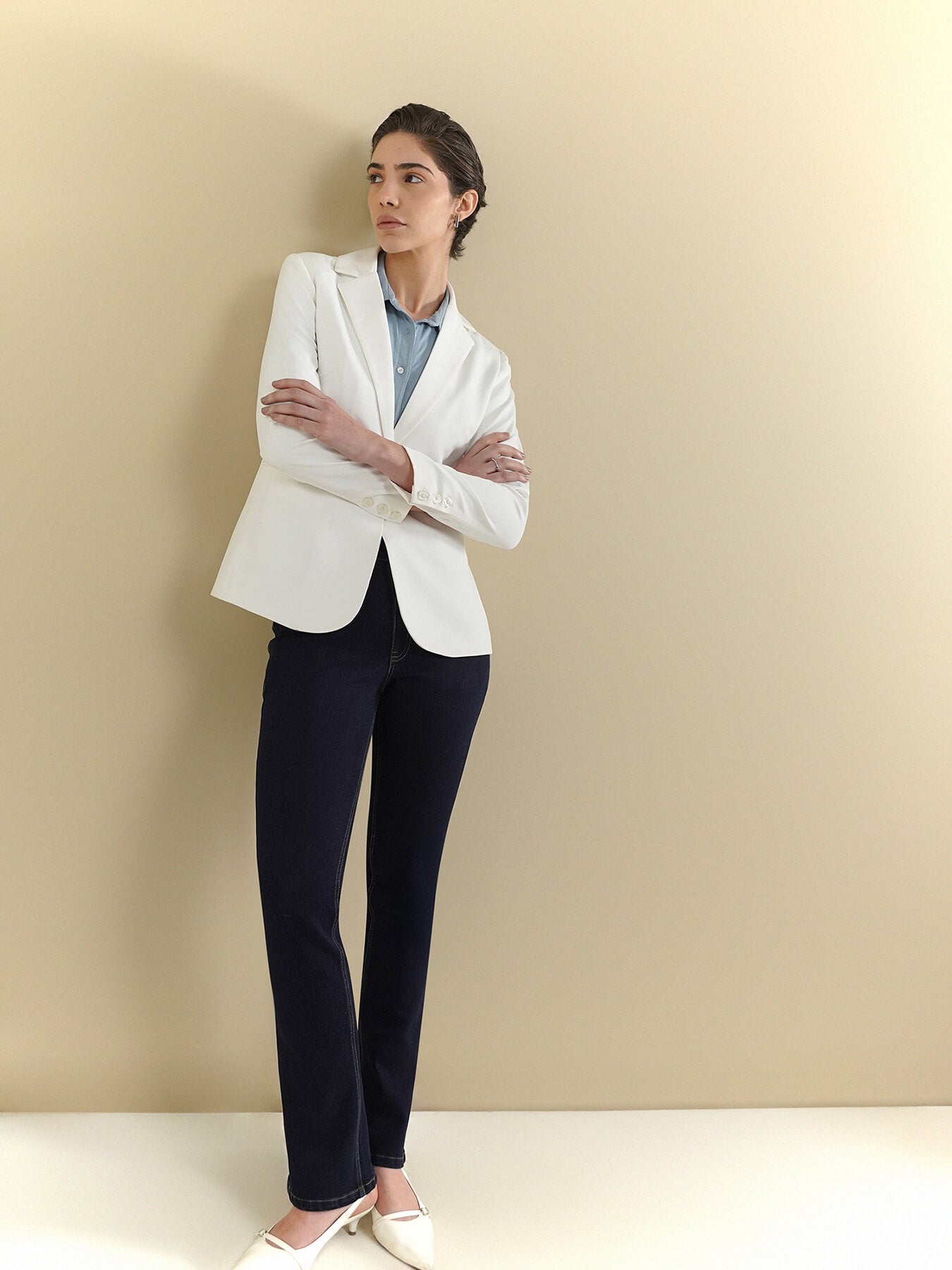 Lapel Collar Jacket - Off White