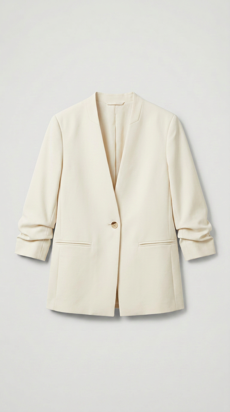 Single Breasted Blazer - Off White