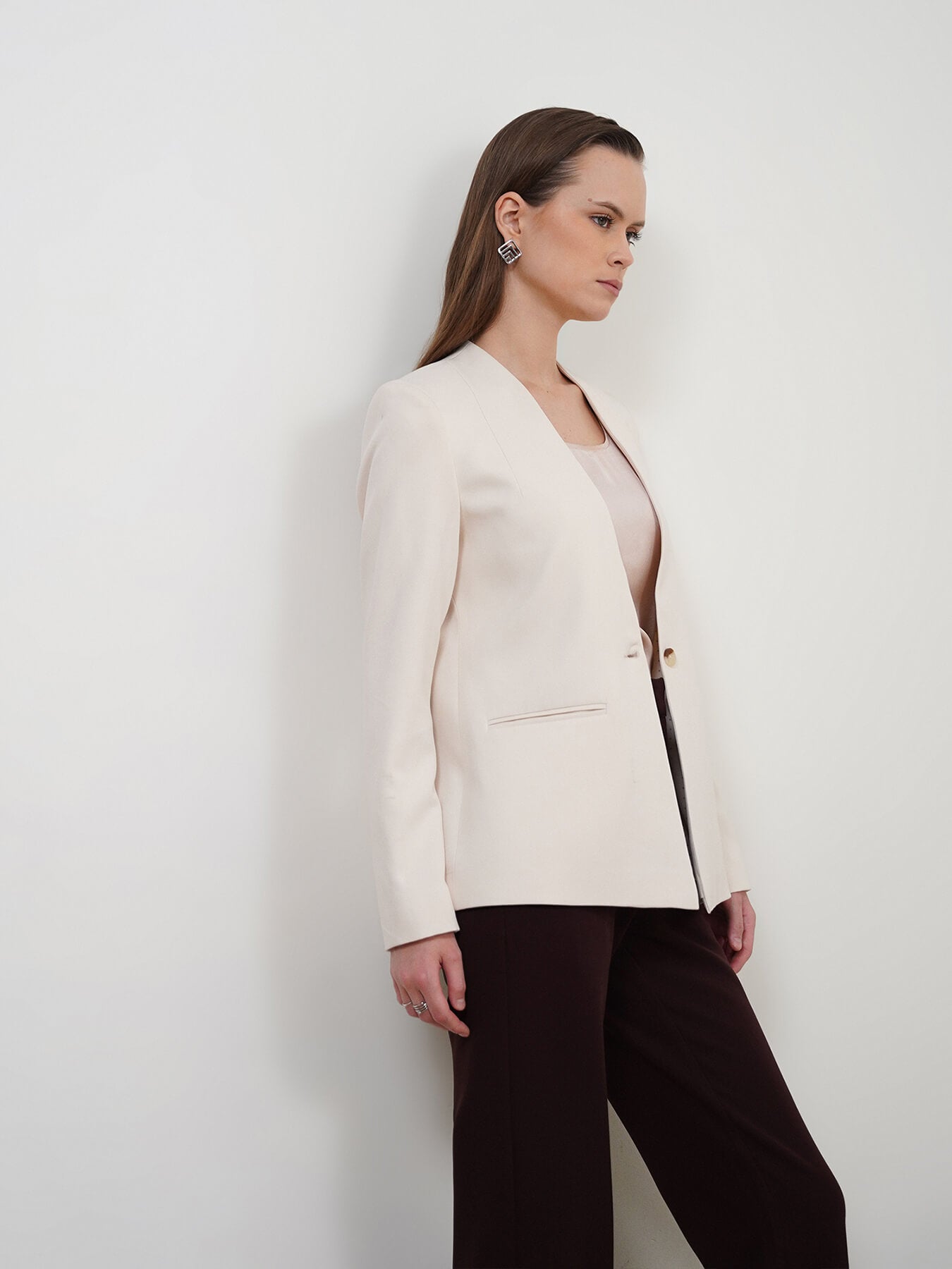 Single Breasted Blazer - Off White