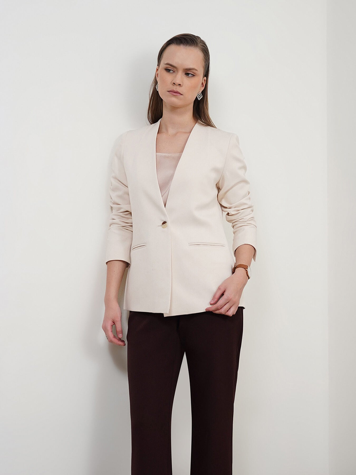 Single Breasted Blazer - Off White