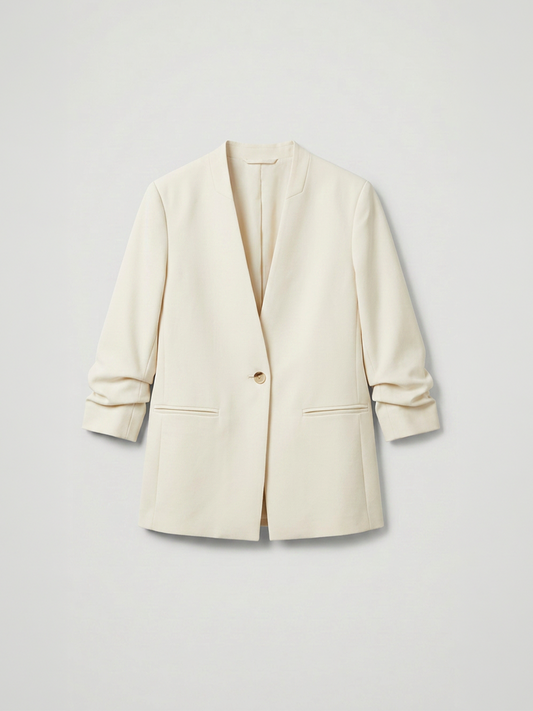 Single Breasted Blazer - Off White