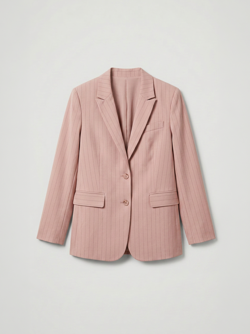 Single Breasted Striped Blazer - Pink