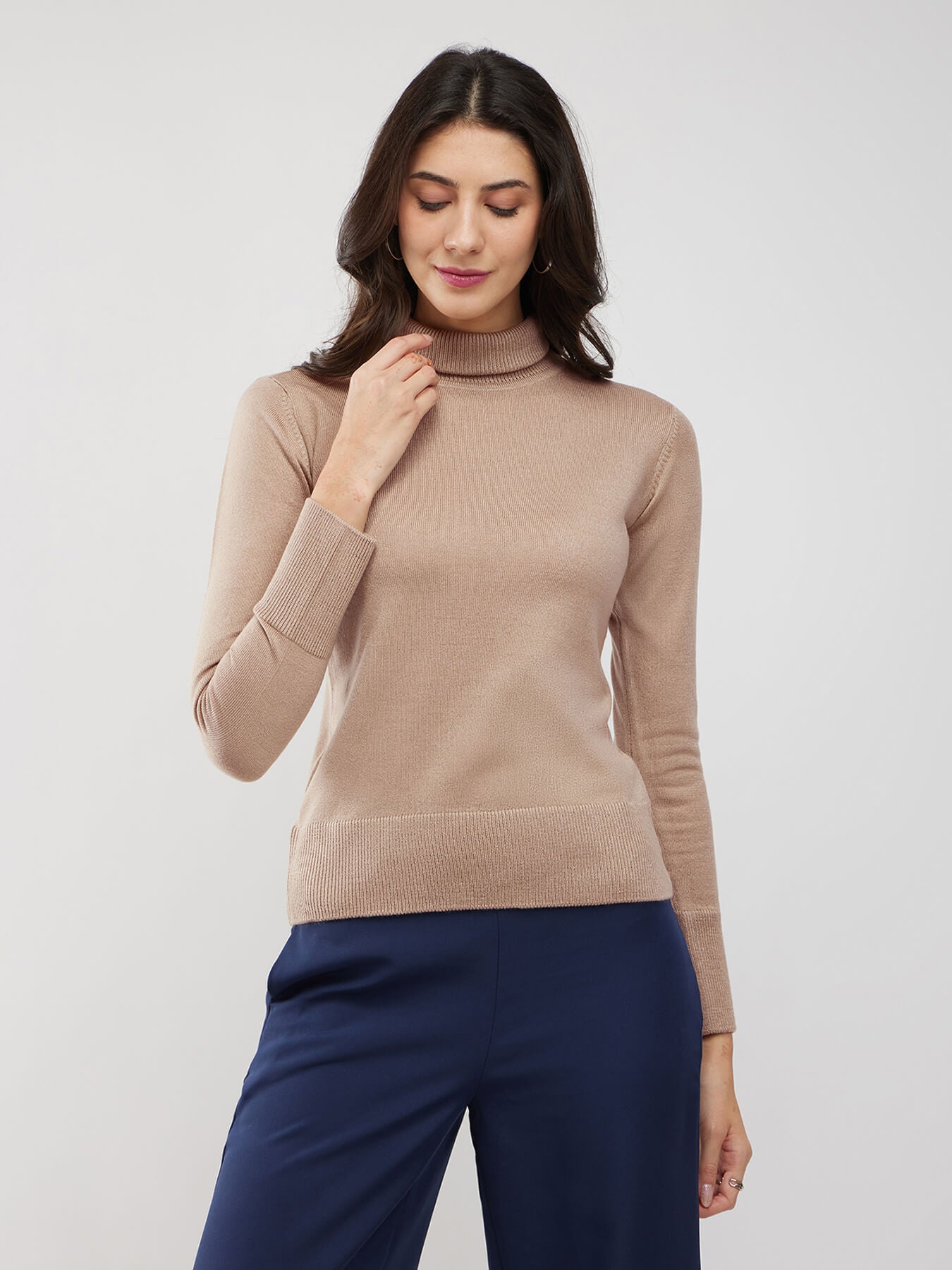 LivSoft Turtle Neck Sweater - Beige