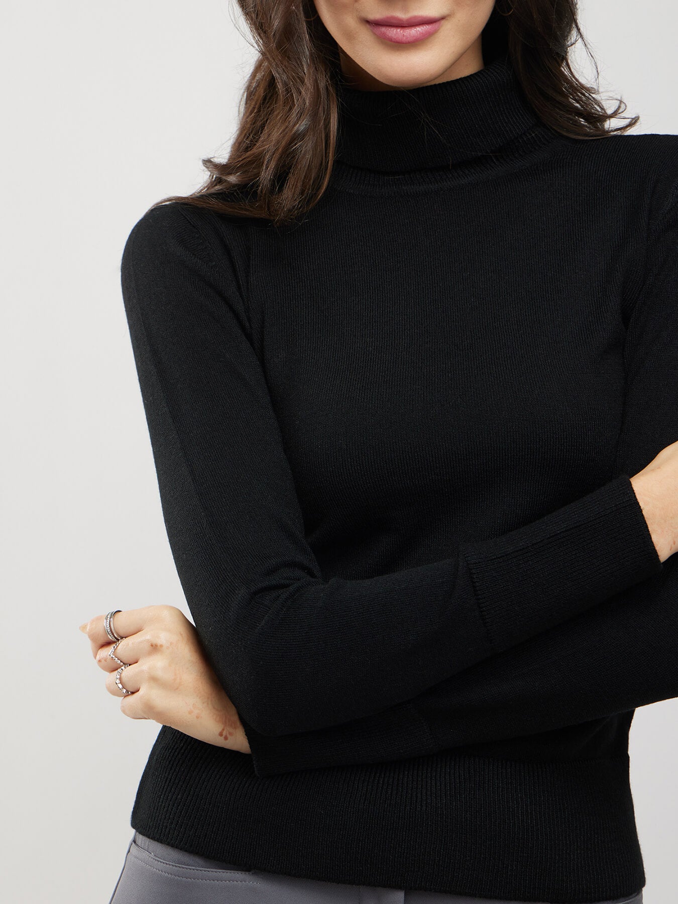 LivSoft Turtle Neck Sweater - Black