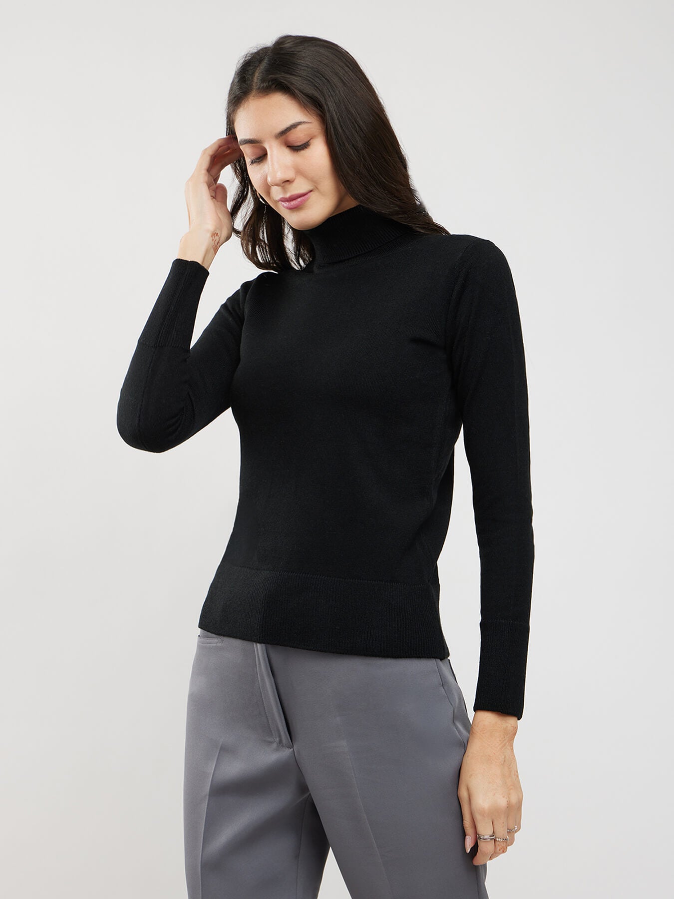 LivSoft Turtle Neck Sweater - Black