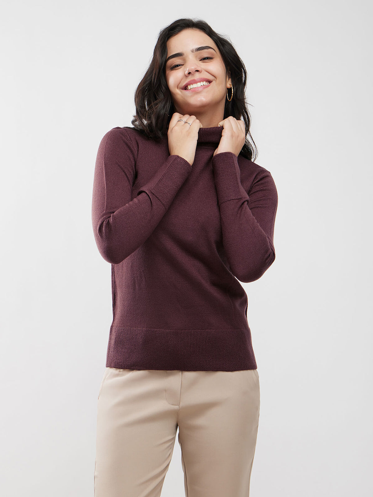 LivSoft Turtle Neck Sweater - Brown