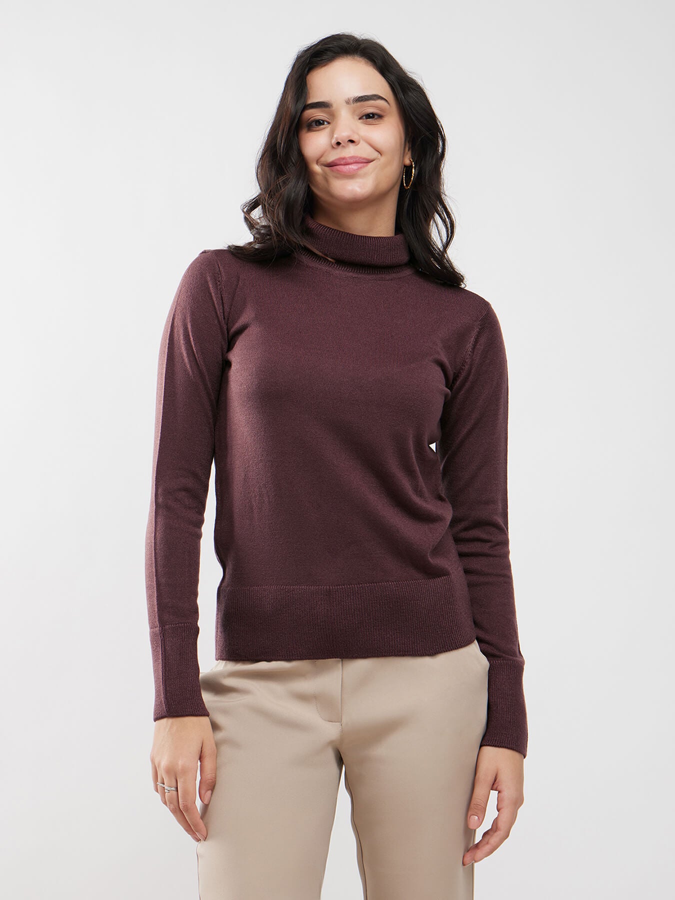LivSoft Turtle Neck Sweater - Brown