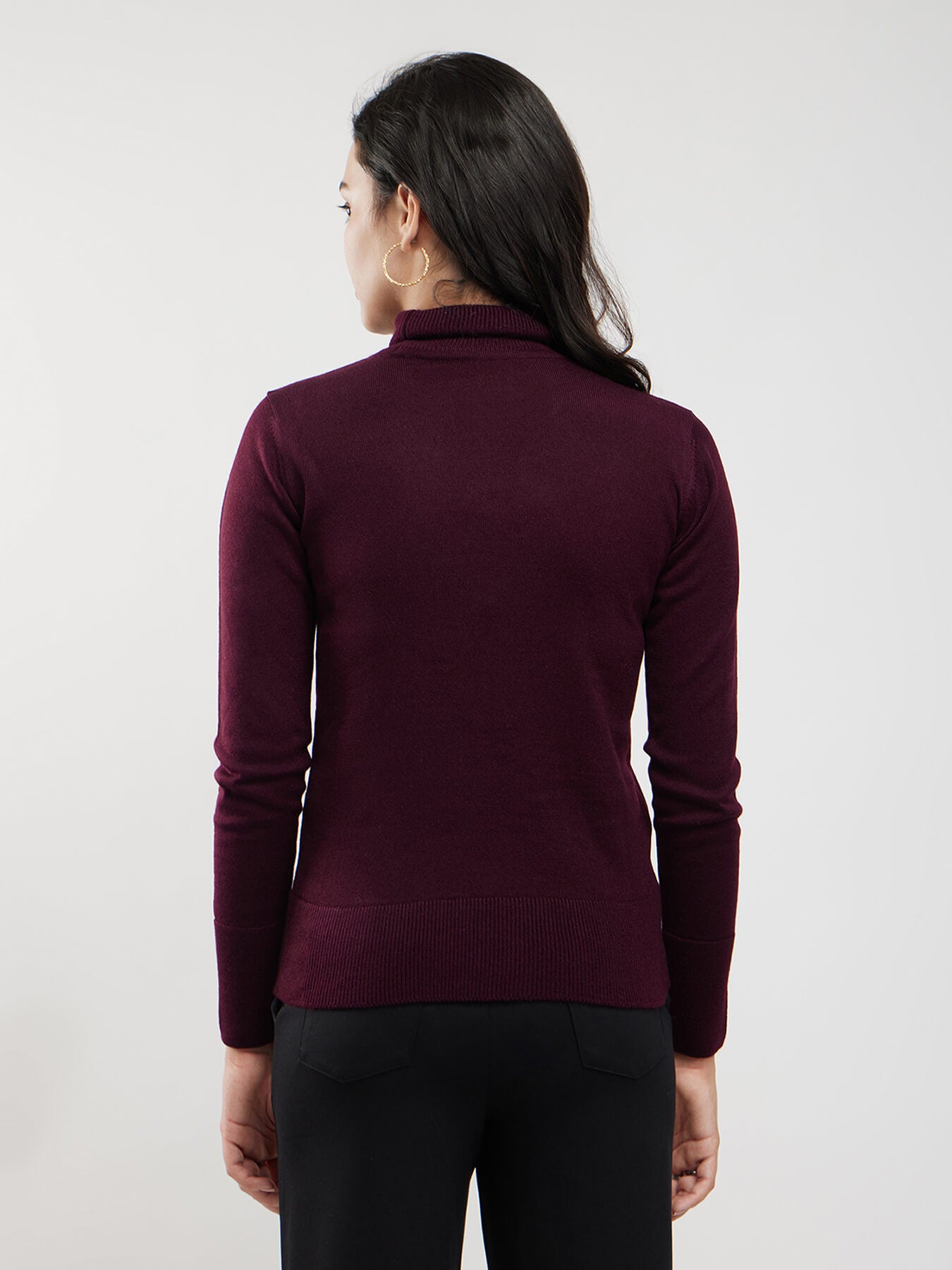 LivSoft Turtle Neck Sweater - Wine