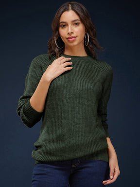 LivSoft Pearl Knit Sweater Tunic - Olive