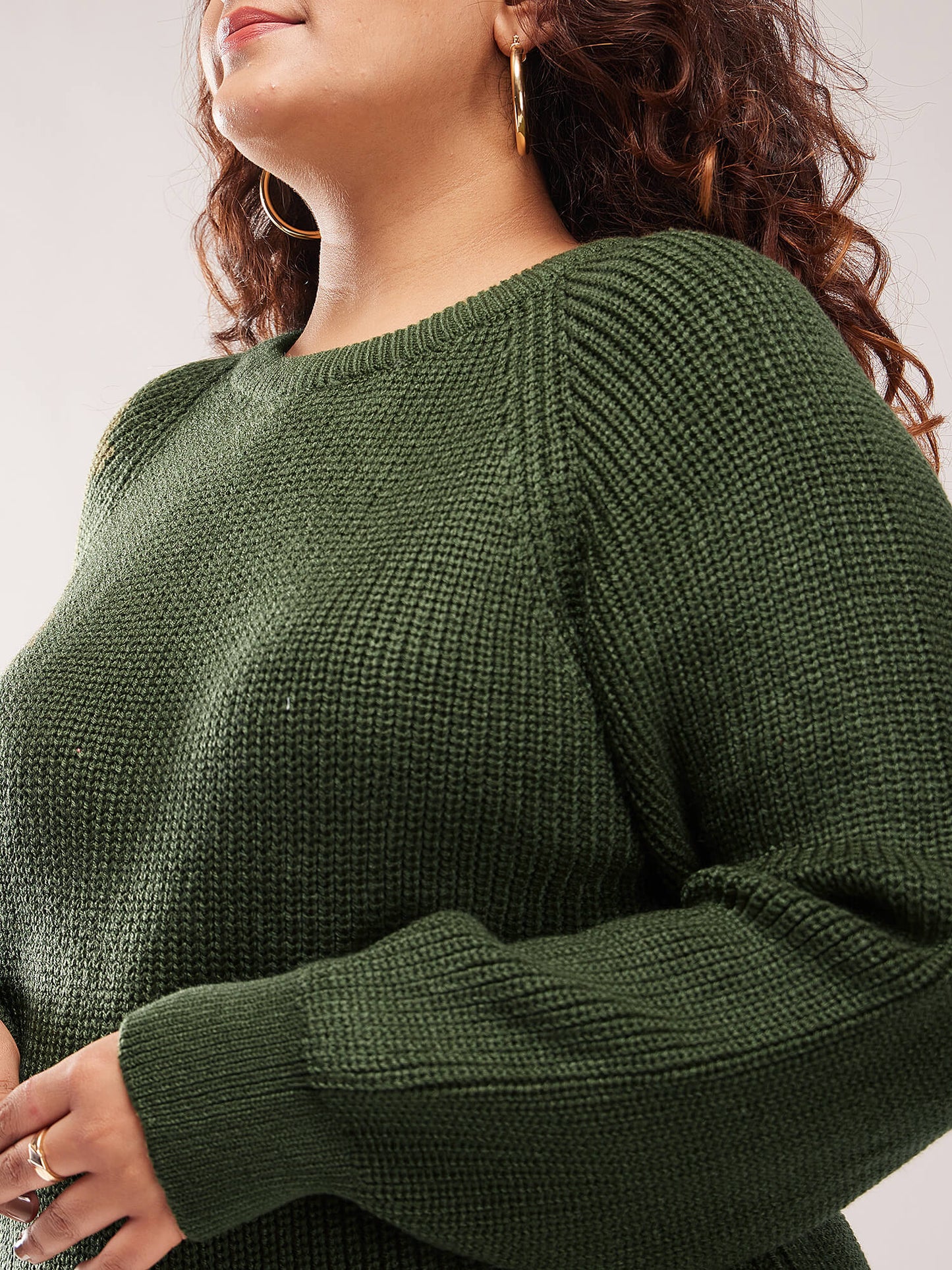LivSoft Pearl Knit Tunic Sweater - Olive