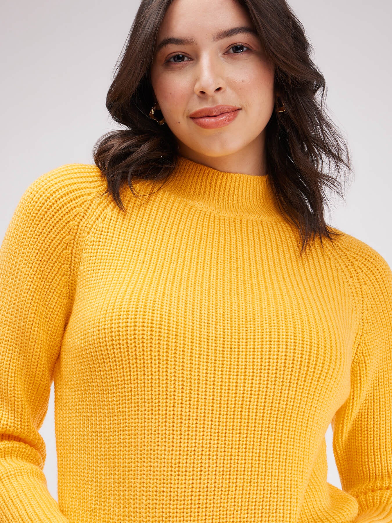 LivSoft Pearl Knit Cropped Sweater - Yellow