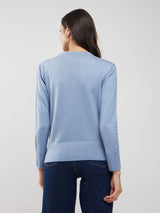 LivSoft Cable Knit Sweater - Light Blue