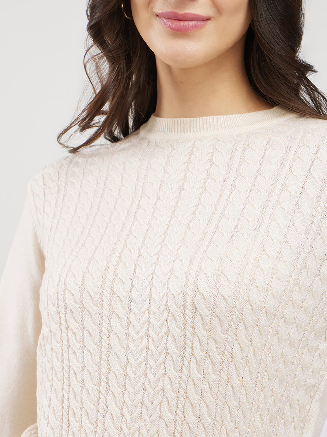 LivSoft Cable Knit Sweater - Off White