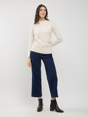 LivSoft Cable Knit Sweater - Off White