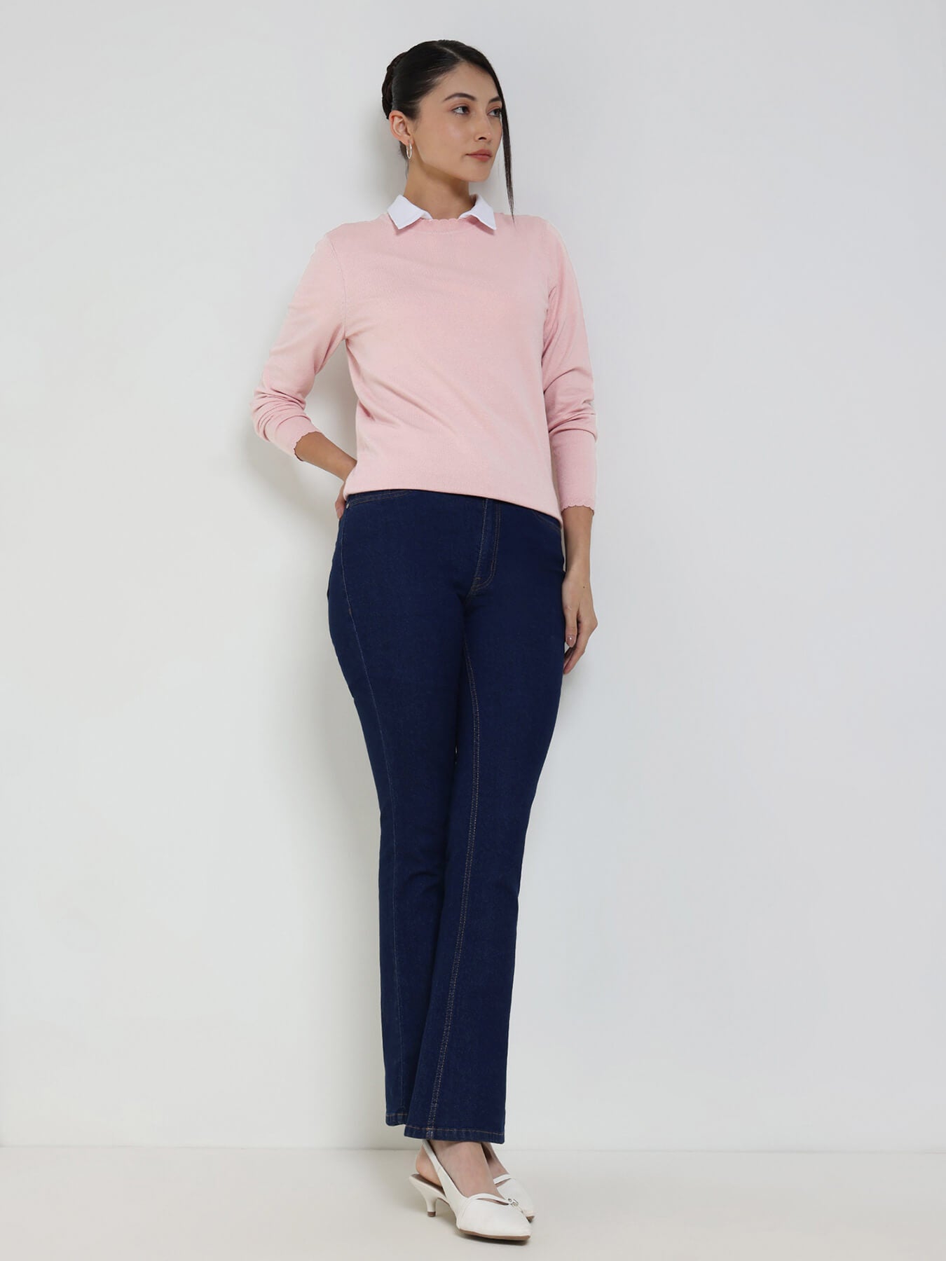 Ultra LivSoft Round Neck Sweater - Pink