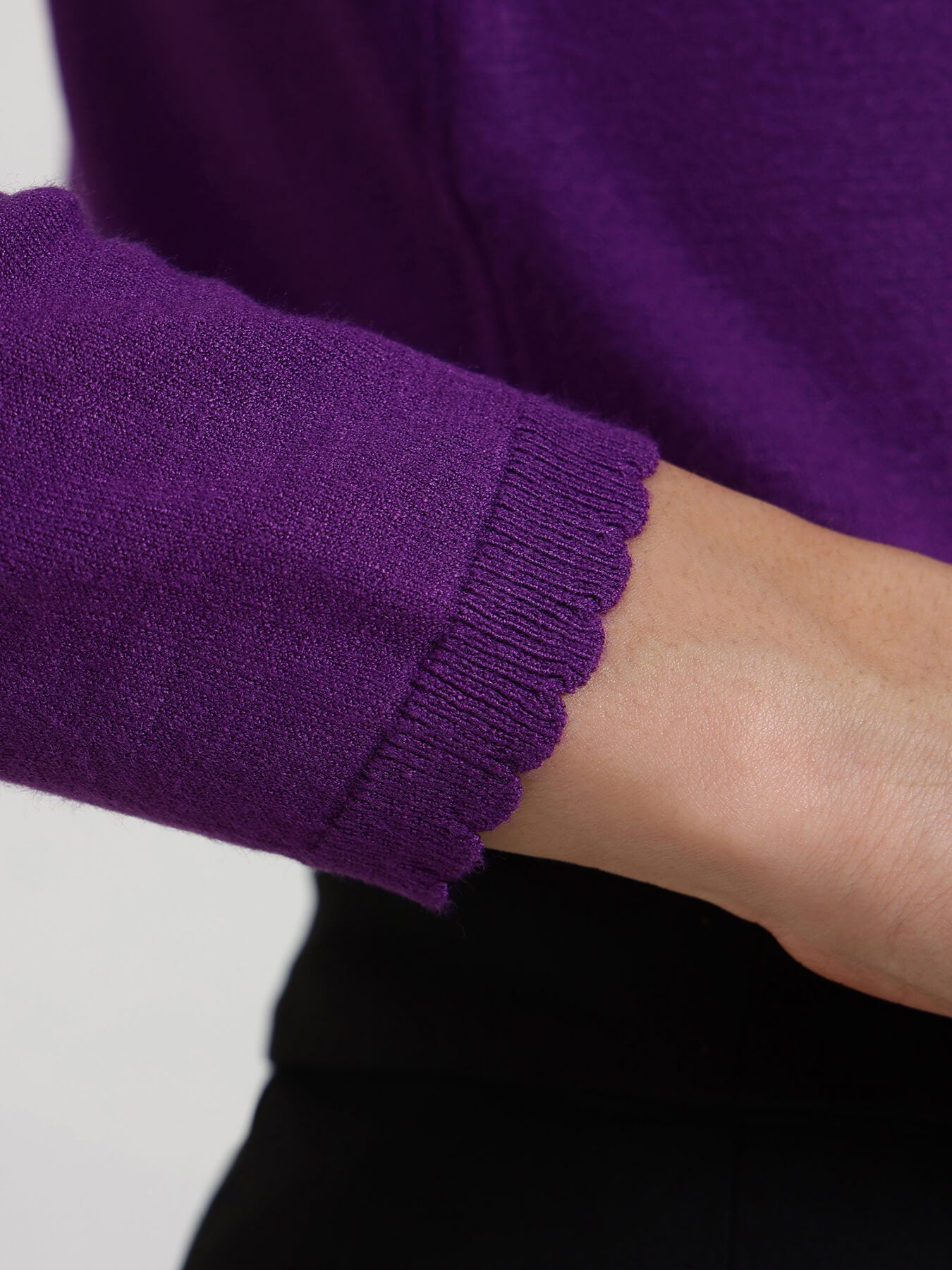 LivSoft Round Neck Sweater - Purple