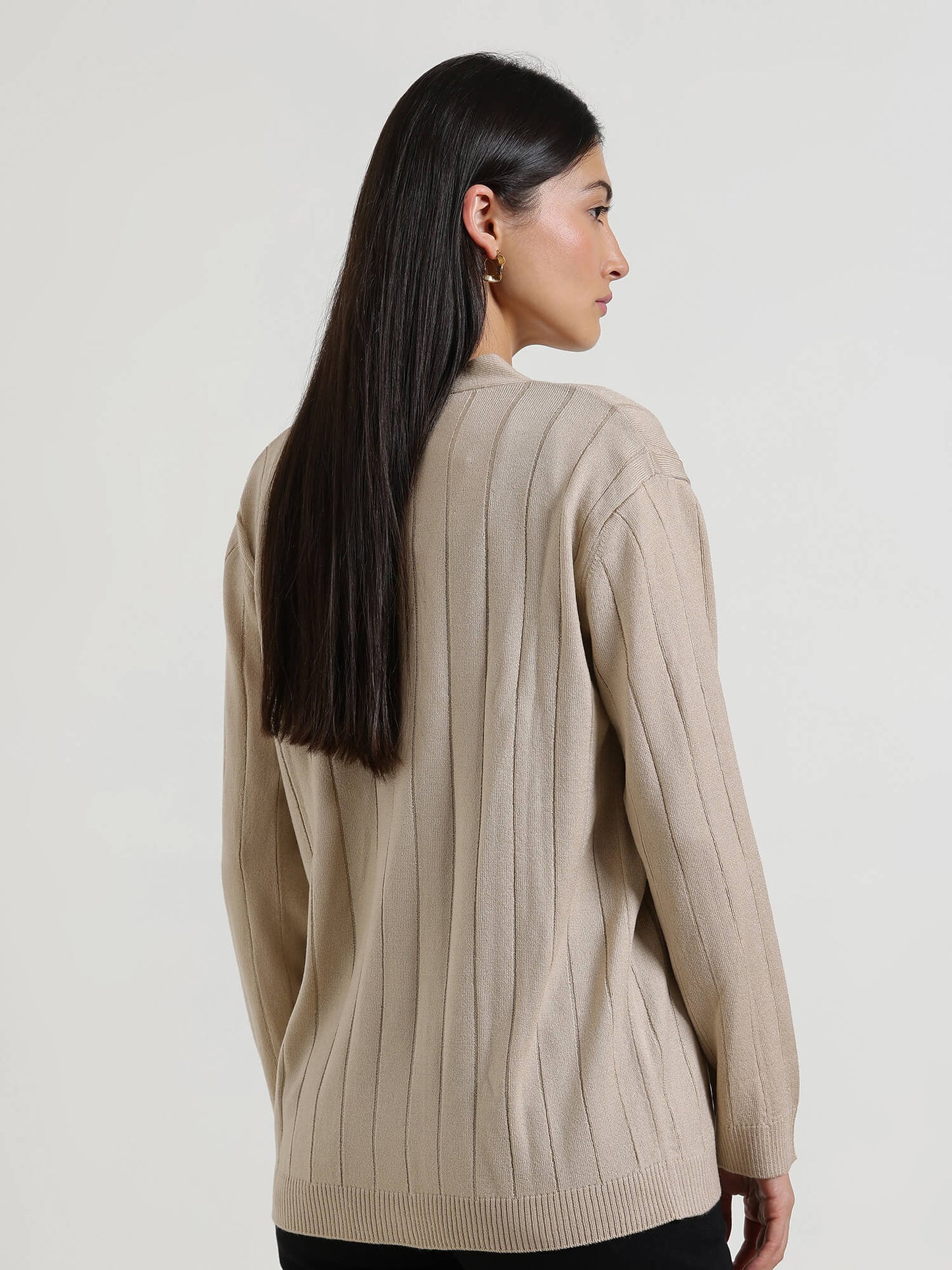LivSoft V-Neck Shrug - Beige