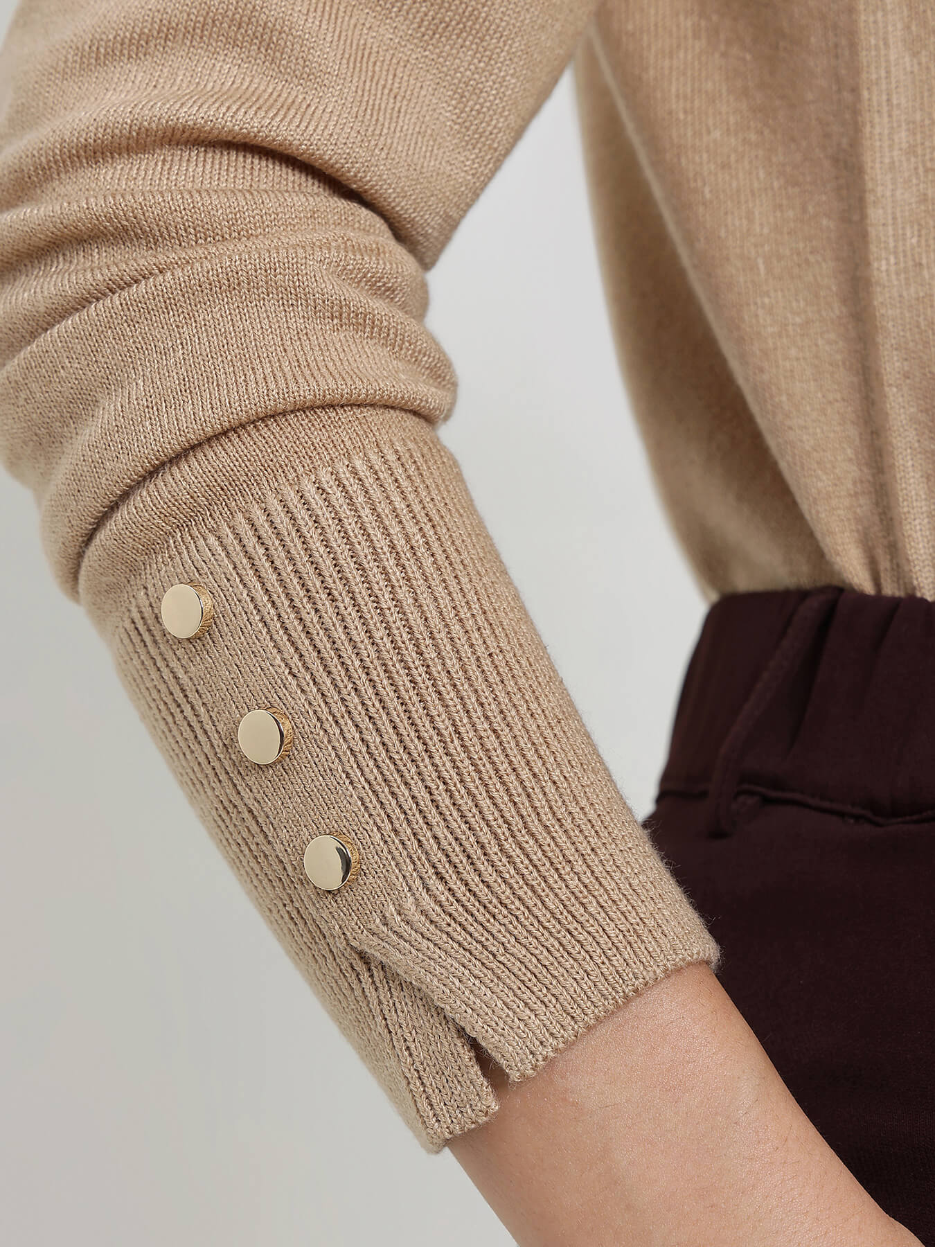 LivSoft Round Neck Sweater - Beige
