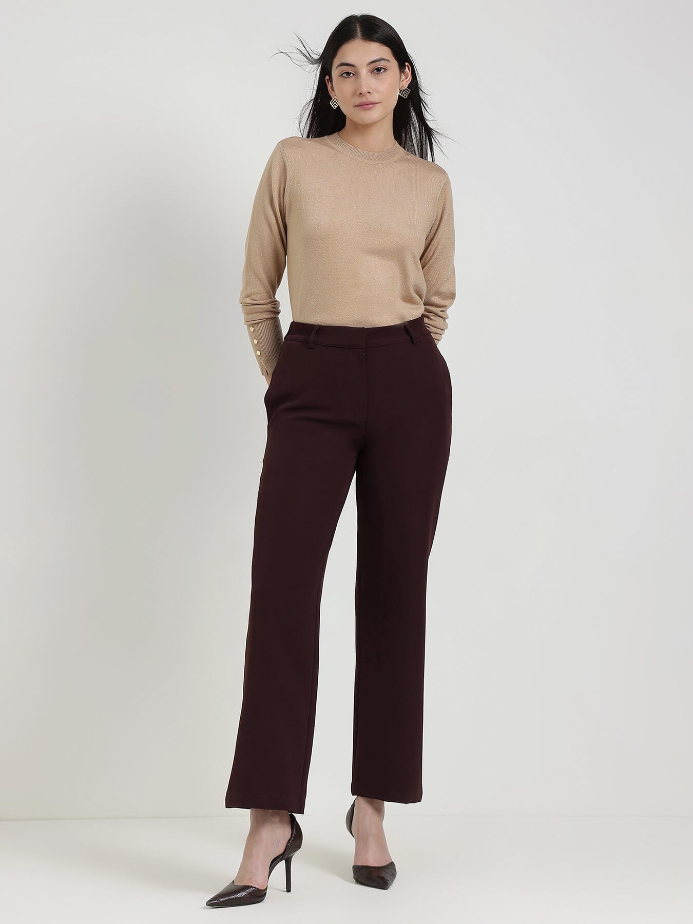 LivSoft Round Neck Sweater - Beige