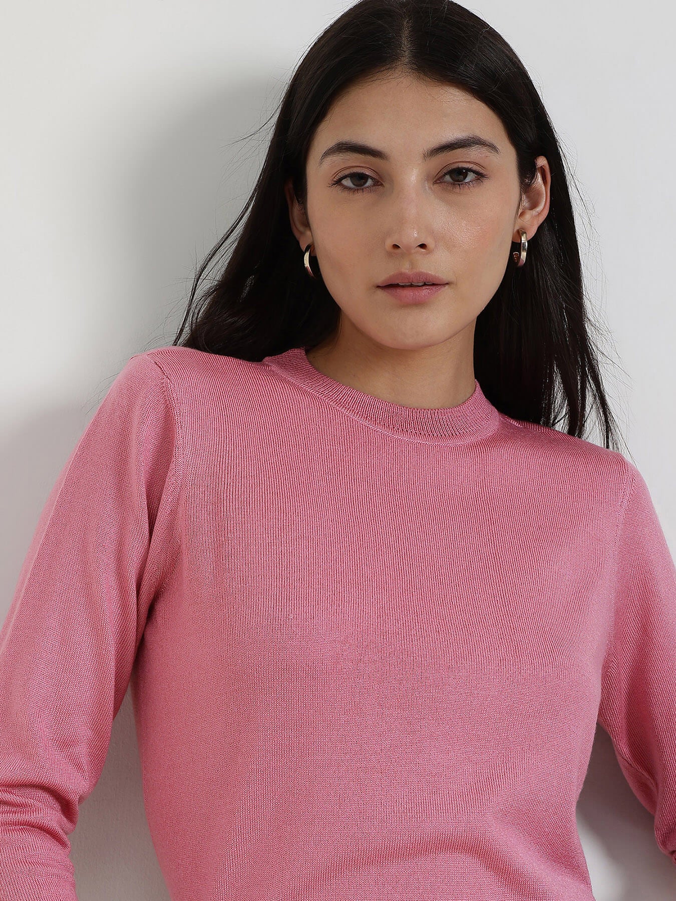 LivSoft Round Neck Sweater - Pink