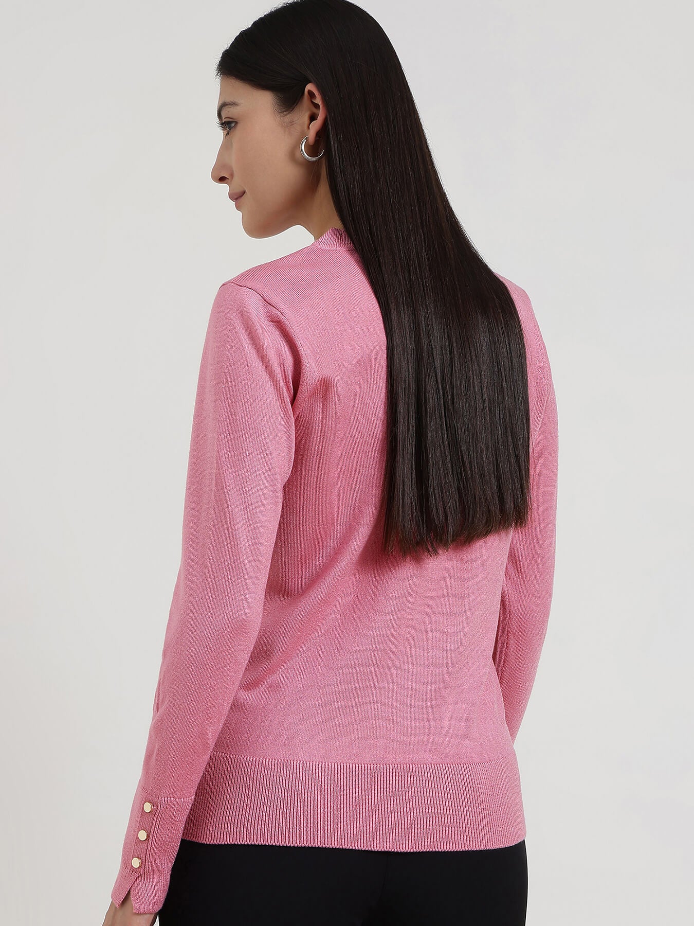 LivSoft Round Neck Sweater - Pink
