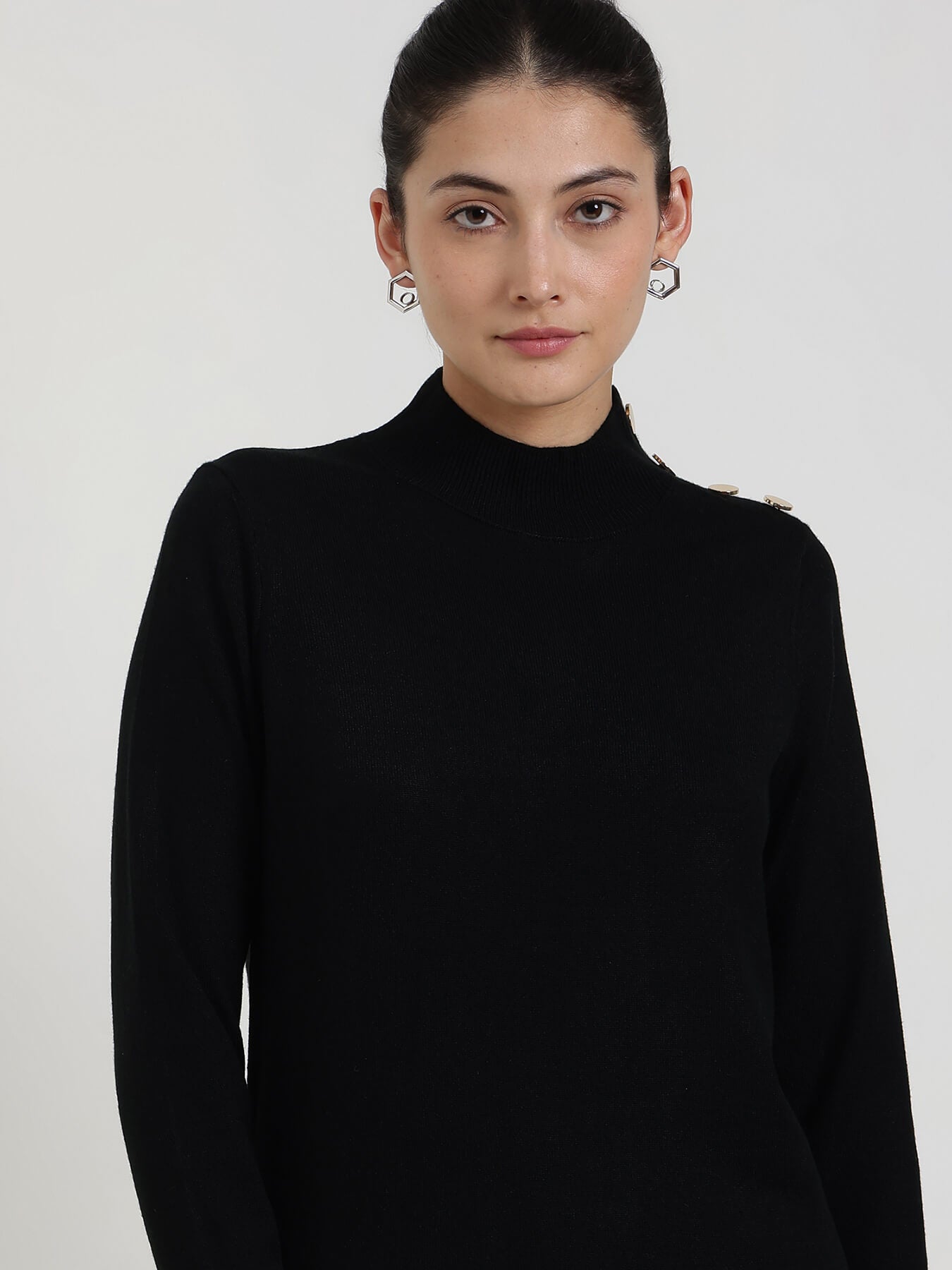 LivSoft High Neck Sweater - Black