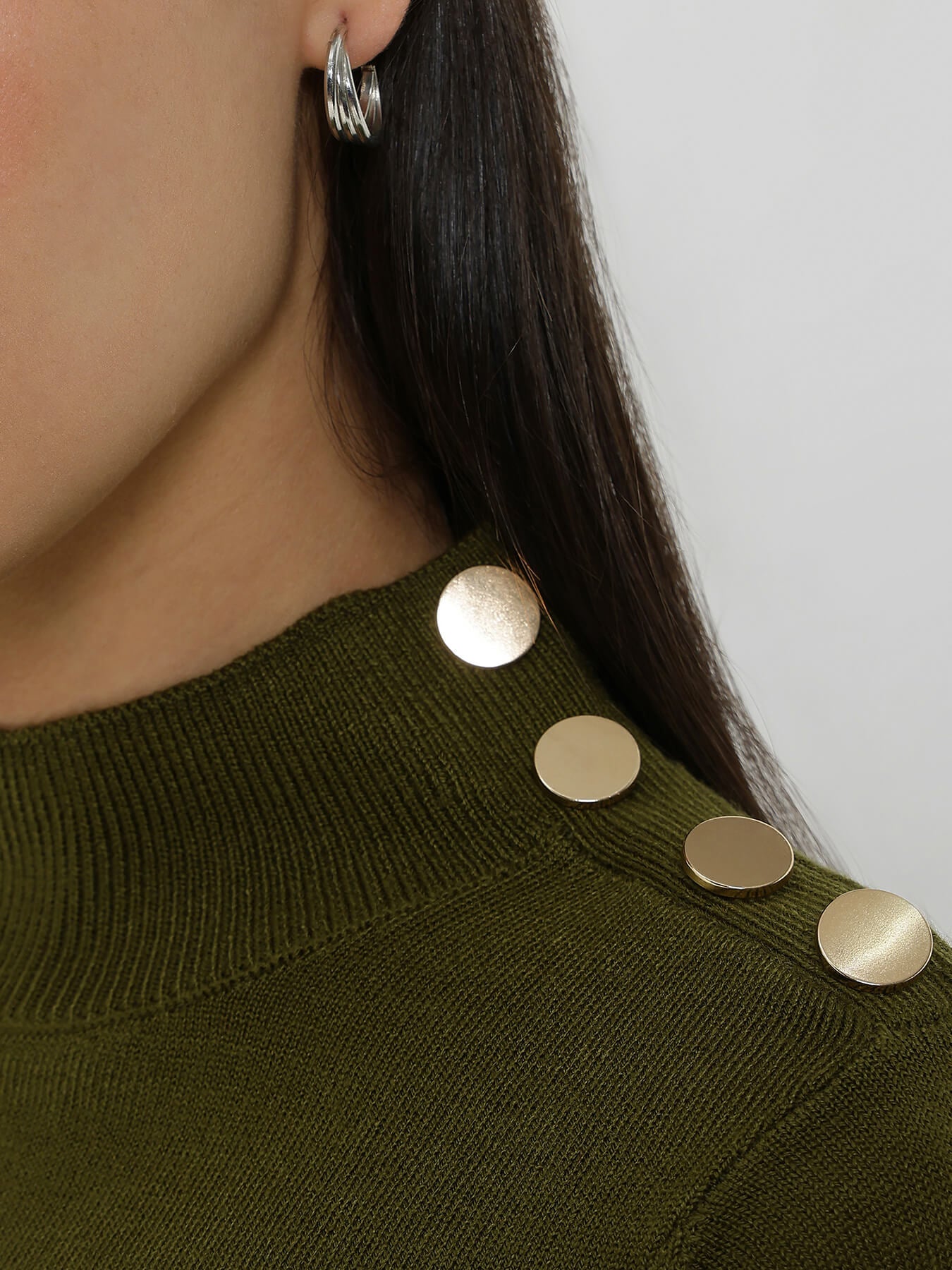 LivSoft High Neck Sweater - Olive