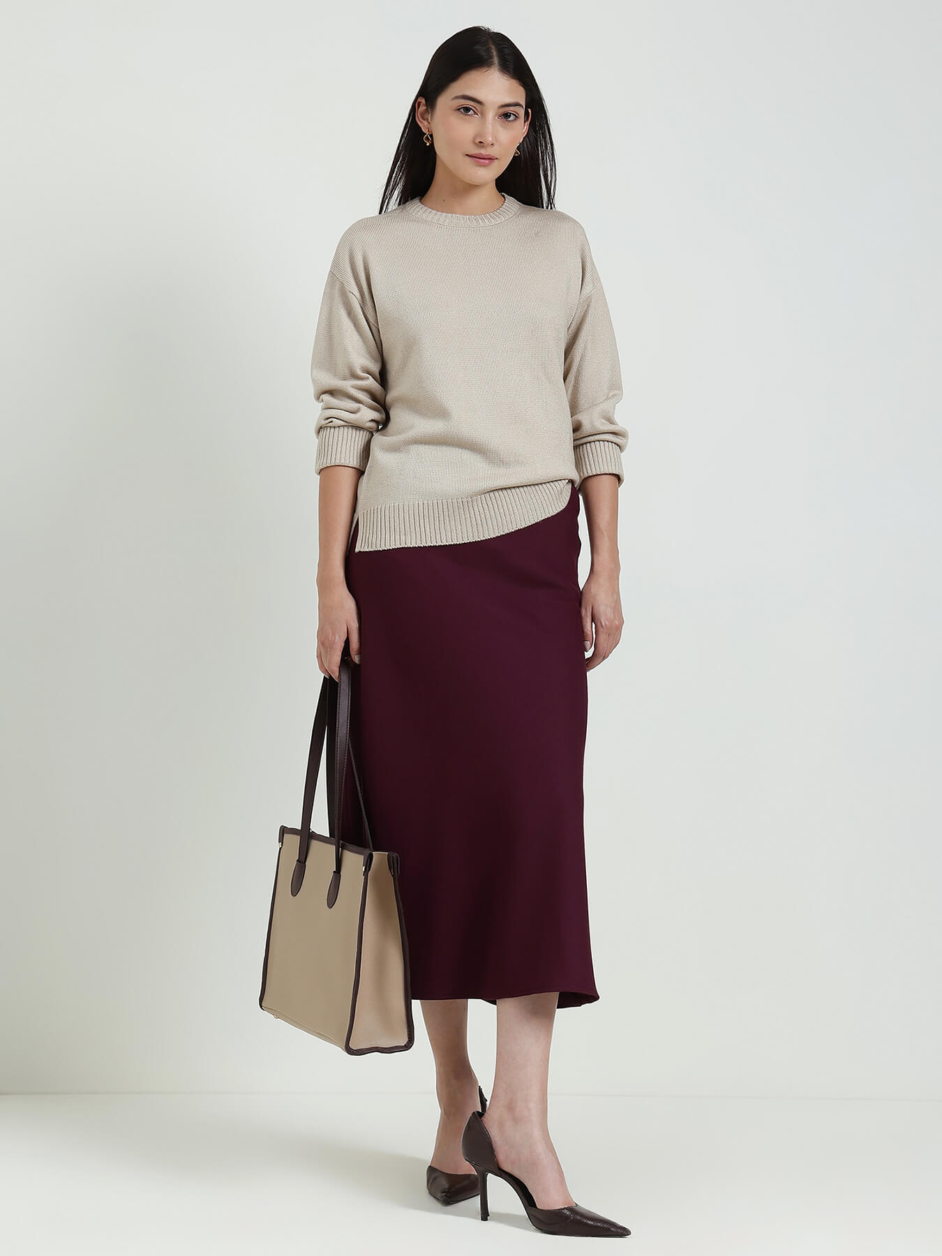 LivSoft Round Neck Sweater - Beige
