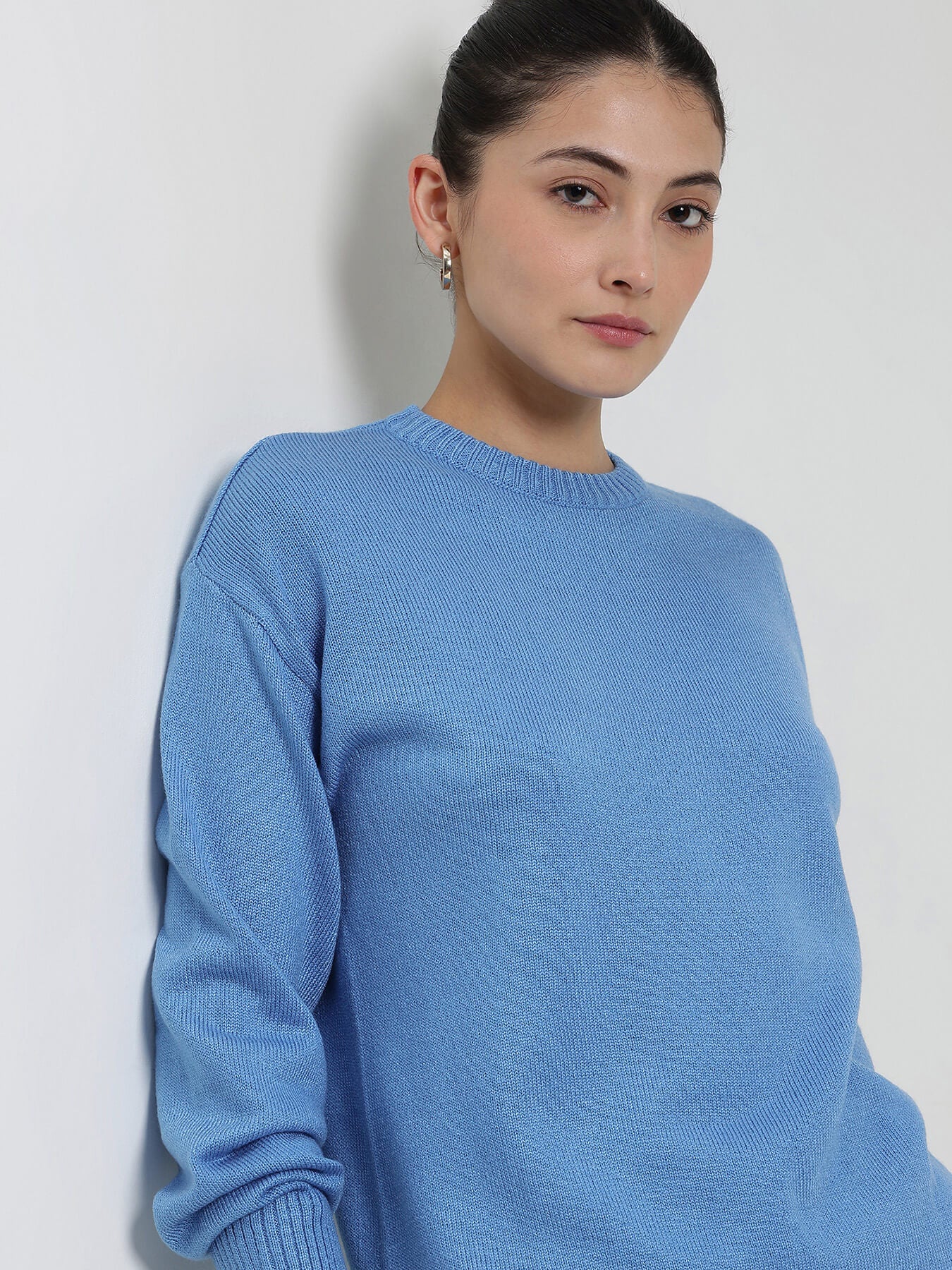 LivSoft Round Neck Sweater - Blue