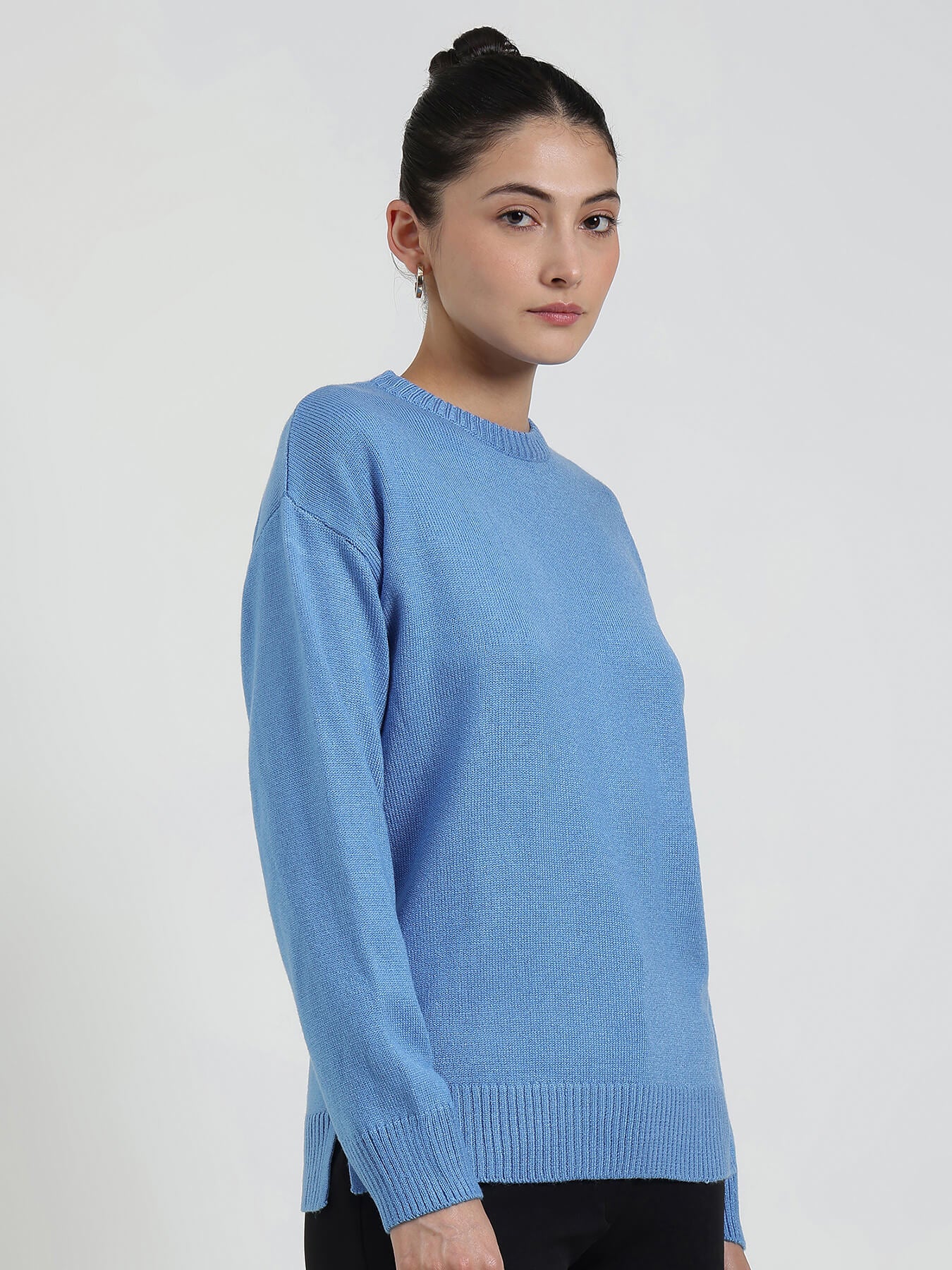 LivSoft Round Neck Sweater - Blue